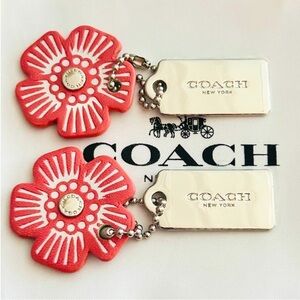 NWOT Coach Flower Keychain/ Bag Charm